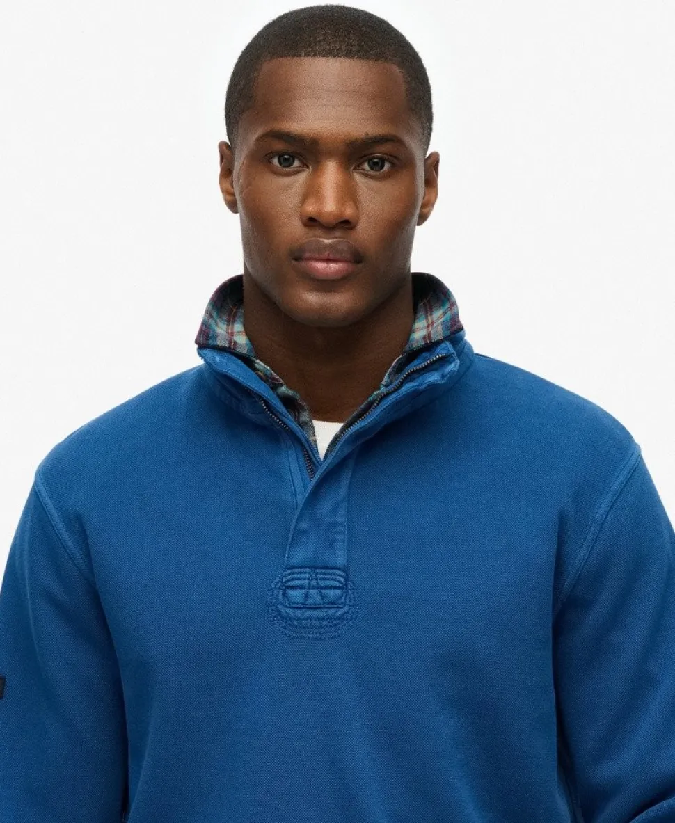 Cotton Classic Pique Half Zip Sweatshirt
