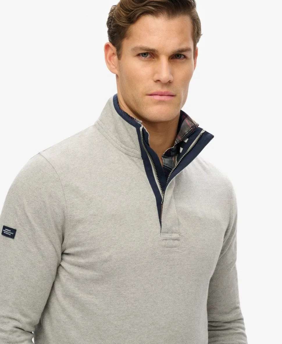 Cotton Classics Jersey Half Zip Sweatshirt