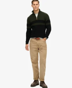 Cotton Classic Stripe Half-Zip Jumper