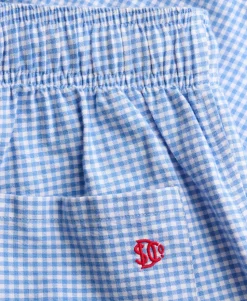 Cotton Elastic Check Shorts