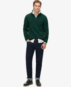 Cotton Half Zip Knit Jumper