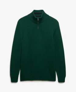 Cotton Half Zip Knit Jumper