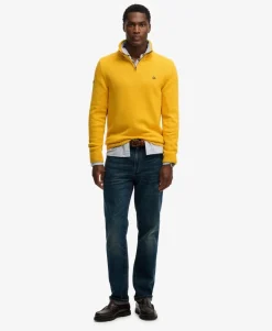 Cotton Half Zip Knit Jumper