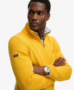 Cotton Half Zip Knit Jumper