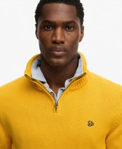 Cotton Half Zip Knit Jumper