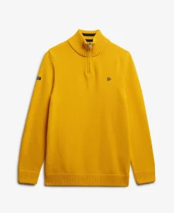 Cotton Half Zip Knit Jumper