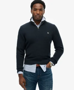 Cotton Half Zip Knit Jumper