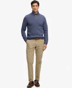 Cotton Half Zip Knit Jumper