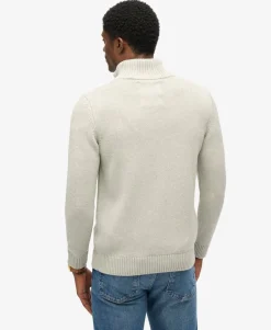 Cotton Half Zip Knit Jumper