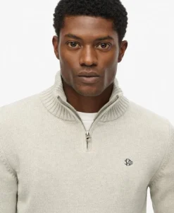 Cotton Half Zip Knit Jumper