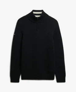 Cotton Half Zip Knit Jumper