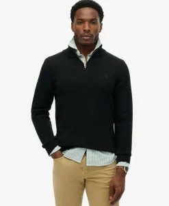 Cotton Half Zip Knit Jumper