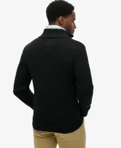 Cotton Half Zip Knit Jumper