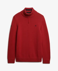 Cotton Half Zip Knit Jumper
