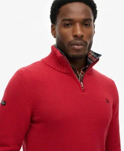Cotton Half Zip Knit Jumper