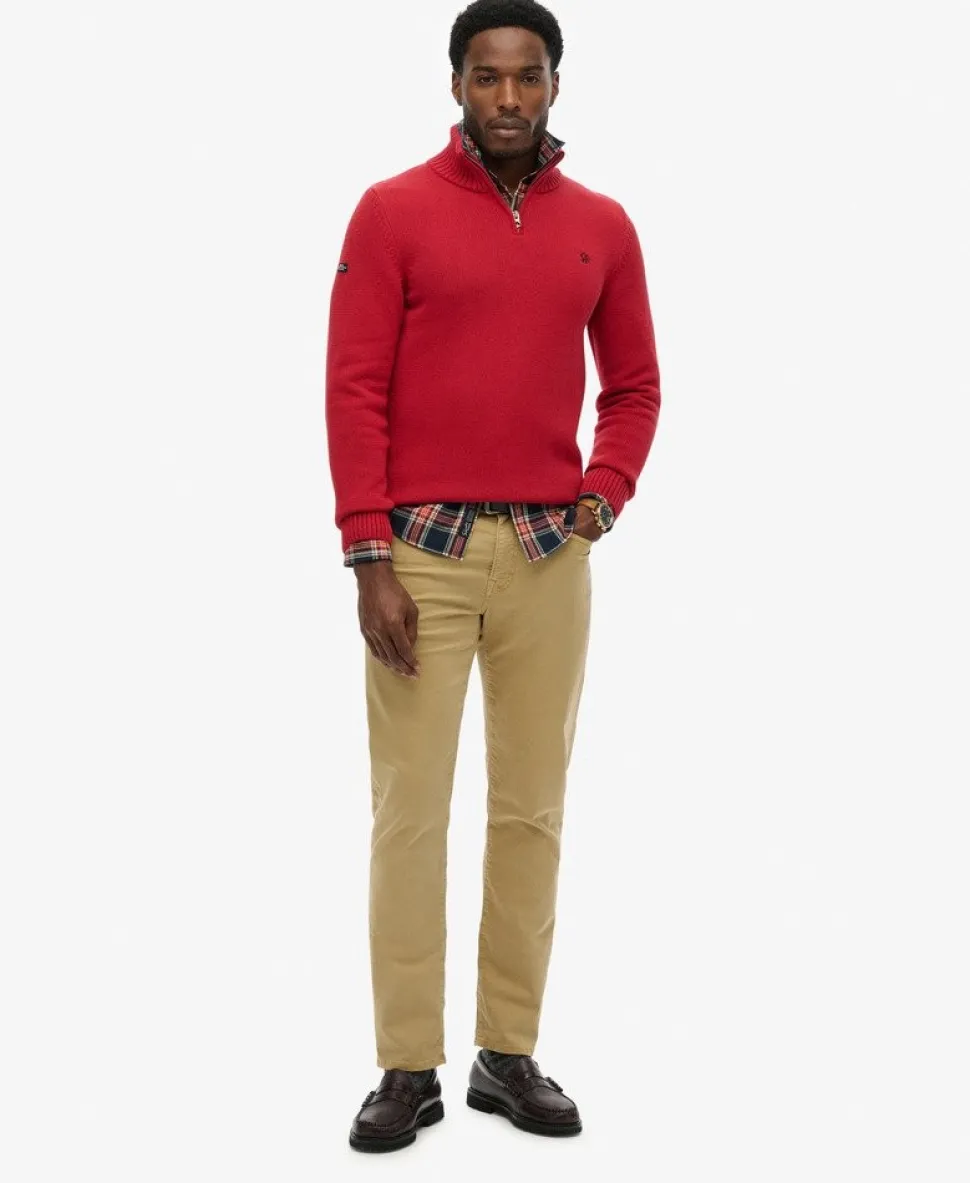 Cotton Half Zip Knit Jumper