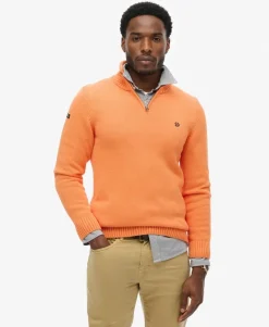Cotton Half Zip Knit Jumper