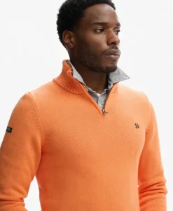 Cotton Half Zip Knit Jumper