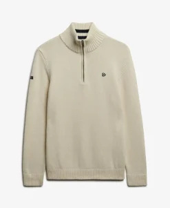 Cotton Half Zip Knit Jumper