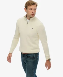 Cotton Half Zip Knit Jumper