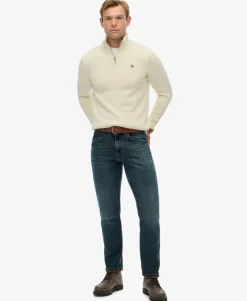 Cotton Half Zip Knit Jumper