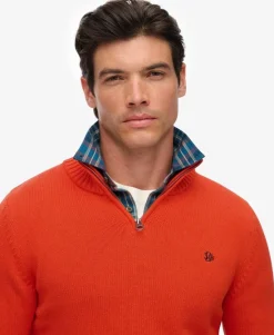 Cotton Half Zip Knit Jumper
