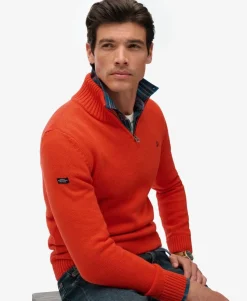 Cotton Half Zip Knit Jumper