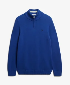 Cotton Half Zip Knit Jumper