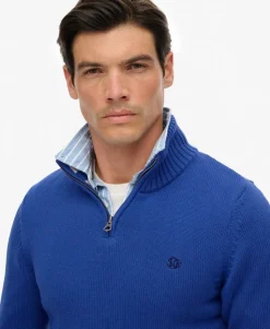 Cotton Half Zip Knit Jumper