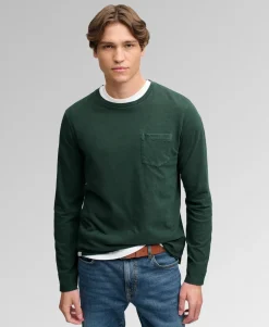 Cotton Linen Long Sleeve Pocket Top