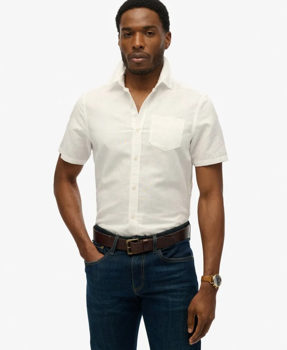Cotton Linen Short Sleeve Shirt