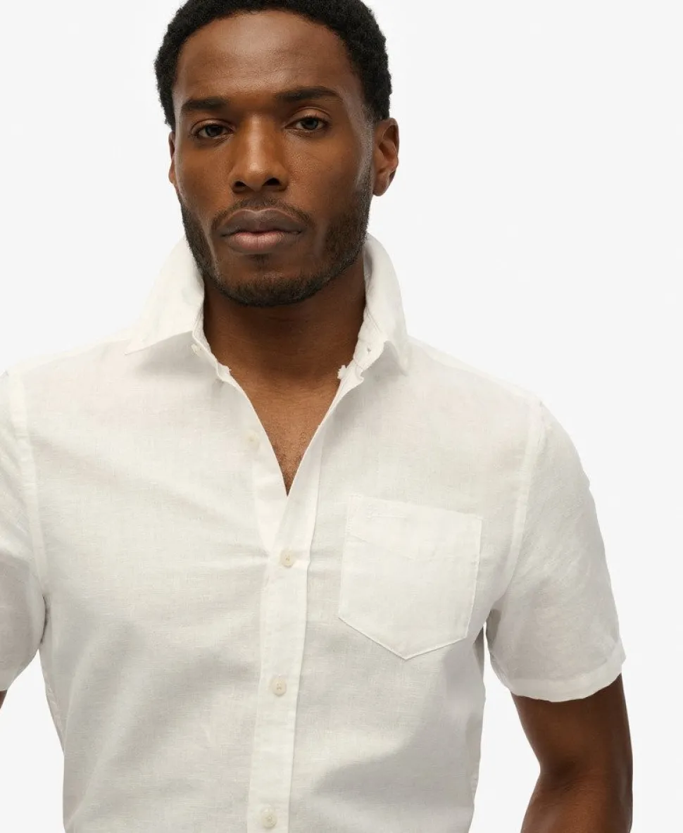 Cotton Linen Short Sleeve Shirt