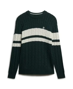 Cotton Stripe Cable Jumper