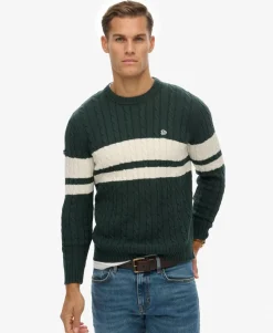 Cotton Stripe Cable Jumper