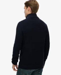 Cotton Texture Half-Zip Jumper