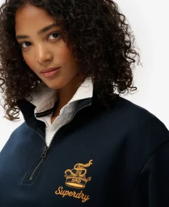 Country Club Crest Half Zip Sweatshirt