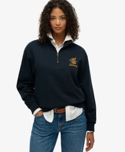 Country Club Crest Half Zip Sweatshirt