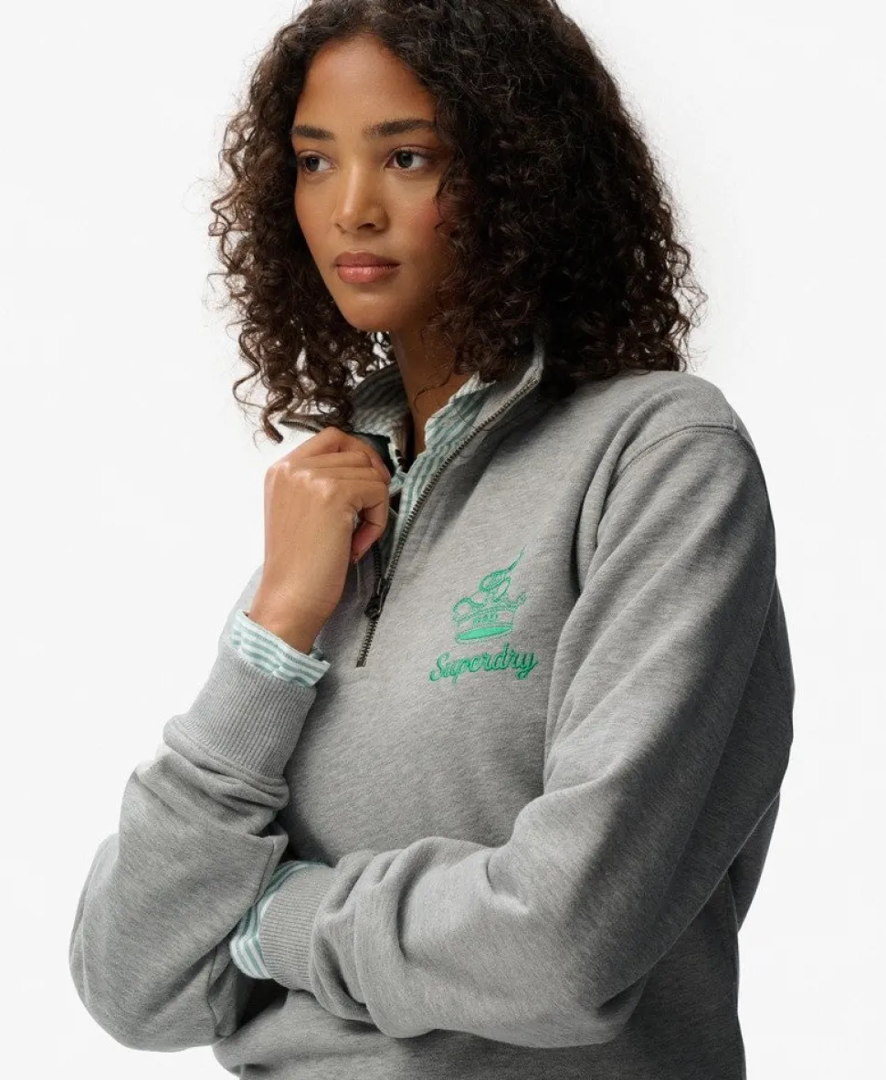 Country Club Crest Half Zip Sweatshirt