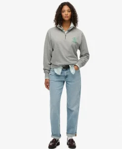 Country Club Crest Half Zip Sweatshirt