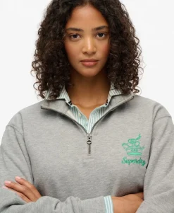 Country Club Crest Half Zip Sweatshirt