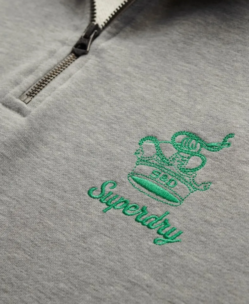 Country Club Crest Half Zip Sweatshirt
