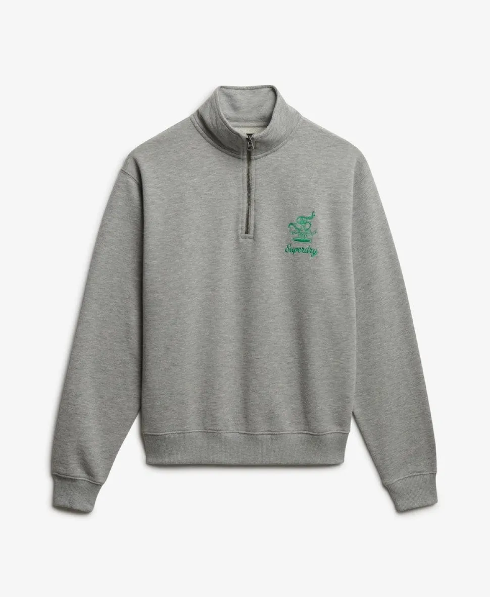 Country Club Crest Half Zip Sweatshirt