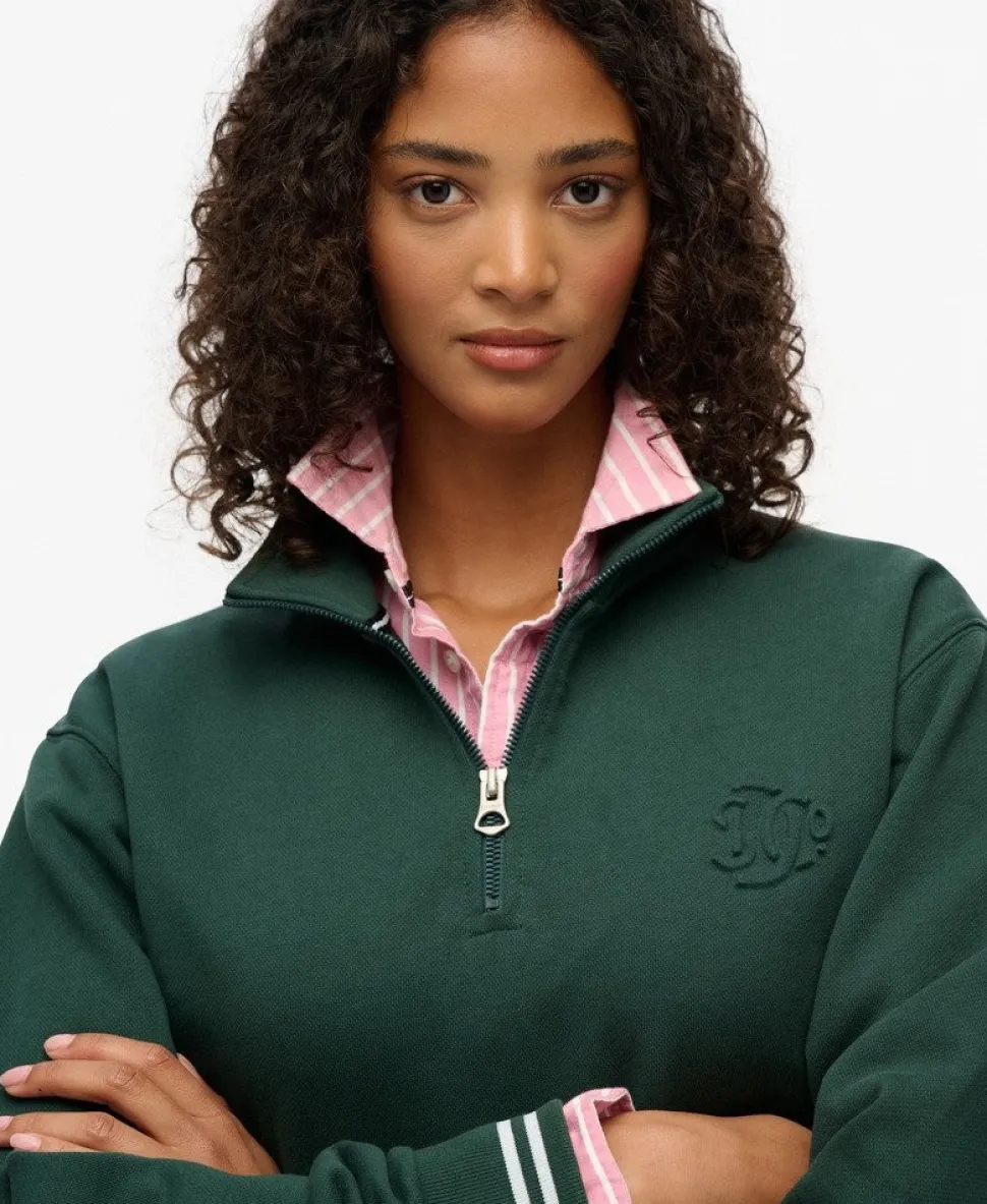 Country Club Embossed Half-Zip Jumper