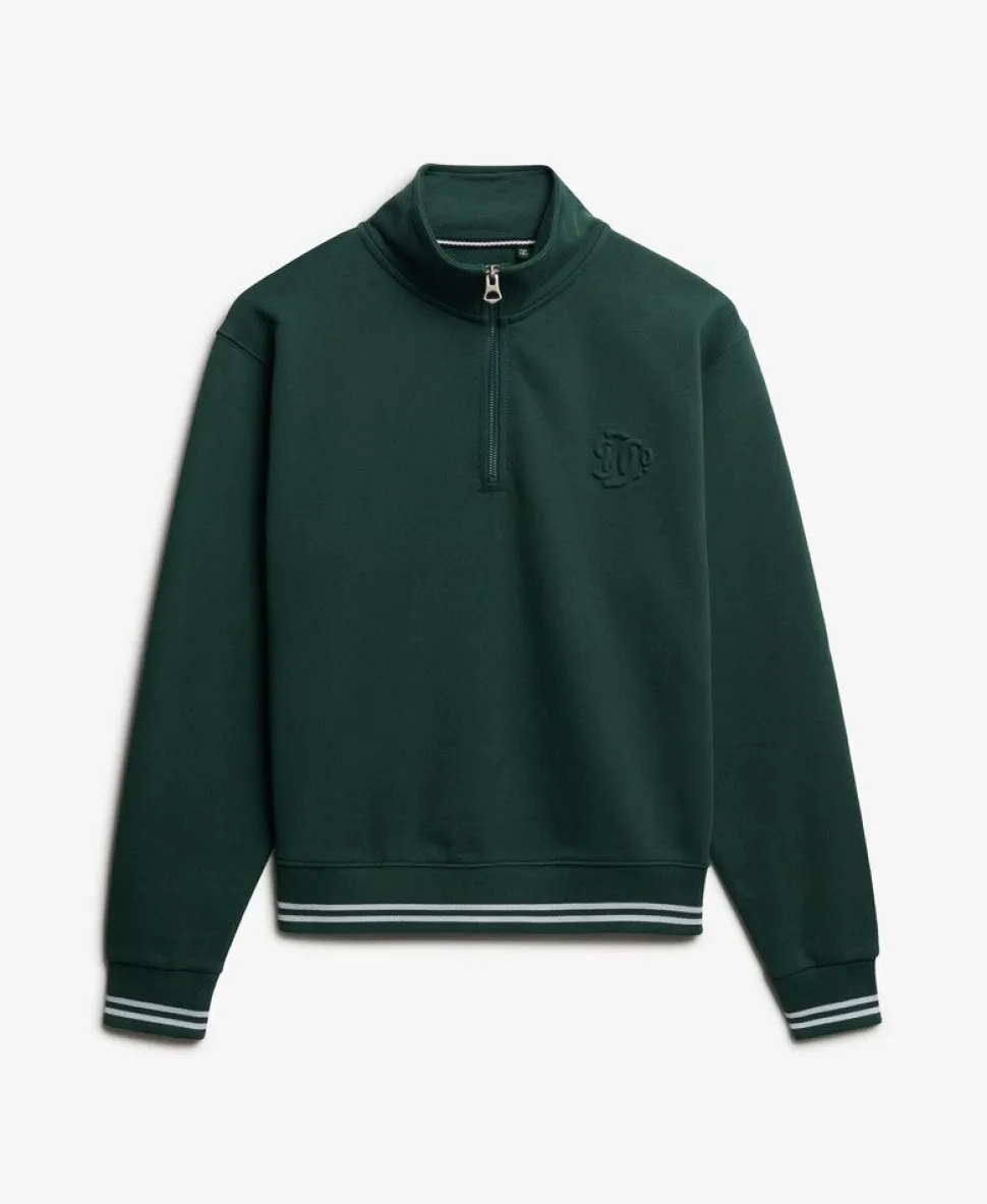 Country Club Embossed Half-Zip Jumper