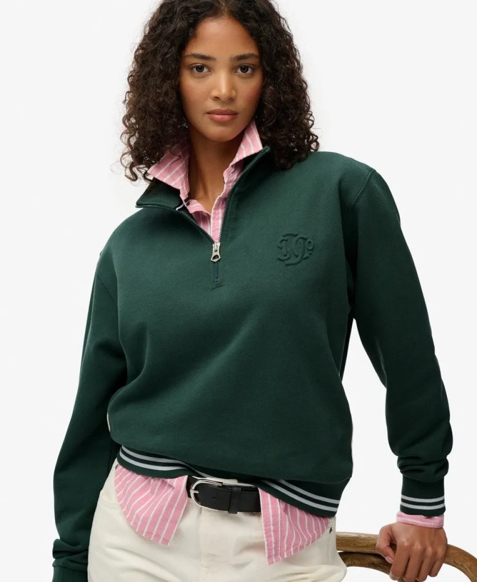 Country Club Embossed Half-Zip Jumper