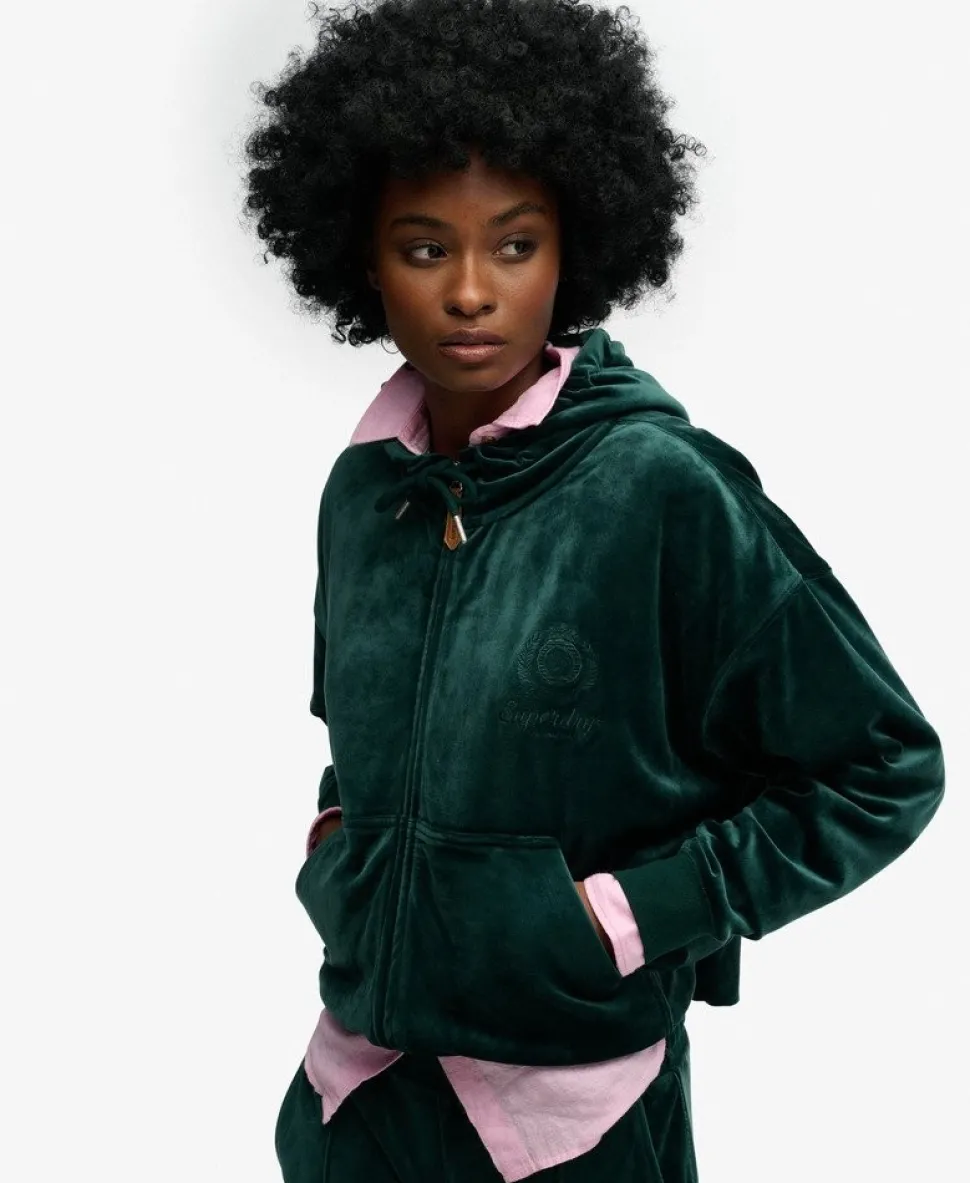 Country Club Velour Zip Hoodie