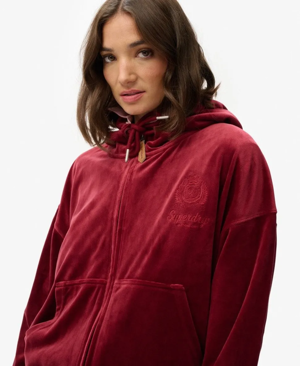 Country Club Velour Zip Hoodie