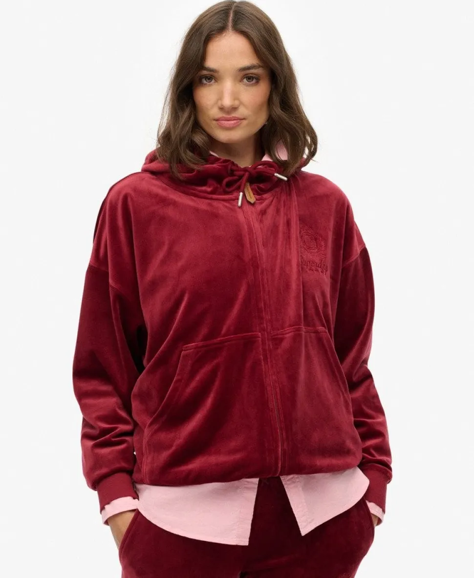Country Club Velour Zip Hoodie