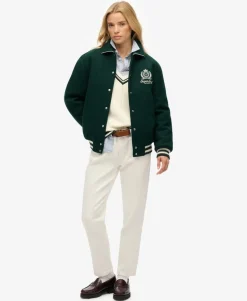 Country Club Wool Blend Bomber Jacket
