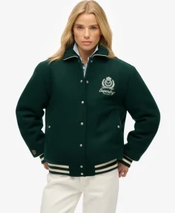 Country Club Wool Blend Bomber Jacket